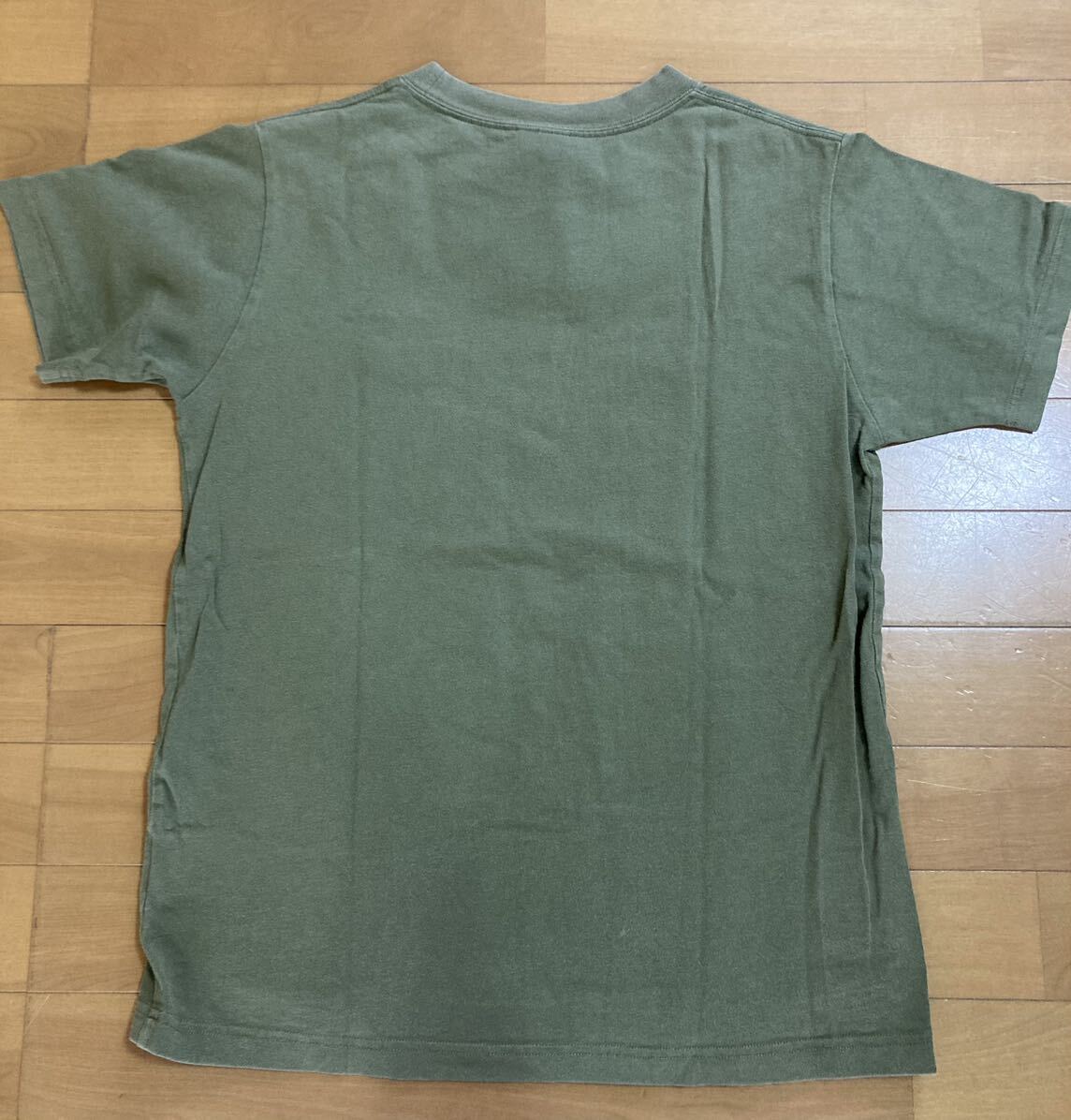Champion チャンピオン 半袖 Tシャツ メンズS 無地 ポケット 緑 胸ポケット シンプル オリーブグリーン 