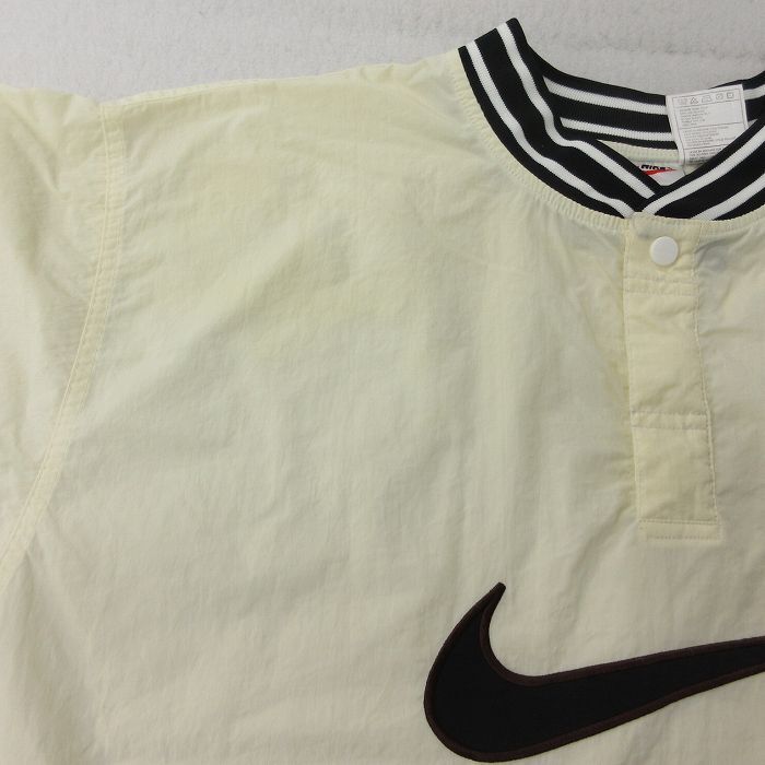 XL/古着 ナイキ NIKE 長袖 ナイロン ジャケット メンズ 90s ビッグロゴ 大きいサイズ 生成り spe 24apr26 中古 アウター ウインドブレーカ_画像5