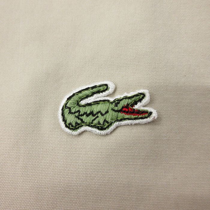 XL/古着 ラコステ LACOSTE IZOD 長袖 ブランド ジャケット スイングトップ メンズ 90s ワンポイントロゴ ラグラン 大きいサイズ ベージュ_画像3