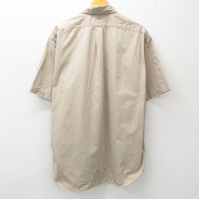 XL/古着 ラルフローレン 半袖 ブランド シャツ メンズ 90s ワンポイントロゴ BLAKE 大きいサイズ コットン ボタンダウン ベージュ カーキ 2の画像2