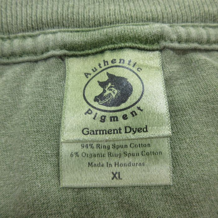 XL/古着 半袖 ビンテージ Tシャツ メンズ 00s grass ROOTS 大きいサイズ クルーネック 緑 グリーン 24may11 中古_画像3