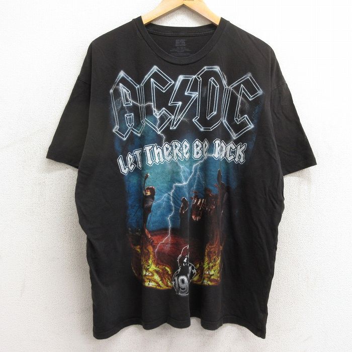 XL/古着 半袖 ビンテージ ロック バンド Tシャツ メンズ 00s AC/DC 大きいサイズ コットン クルーネック 黒 ブラック 24may13 中古_画像1