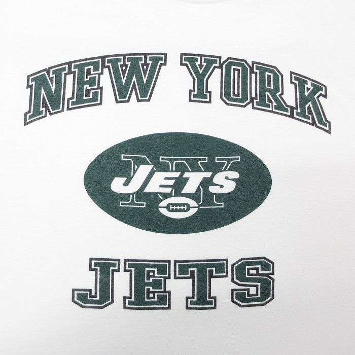 XL/古着 半袖 ビンテージ Tシャツ メンズ 00s NFL ニューヨークジェッツ クルーネック 白 ホワイト アメフト スーパーボウル 24may13 中古_画像2