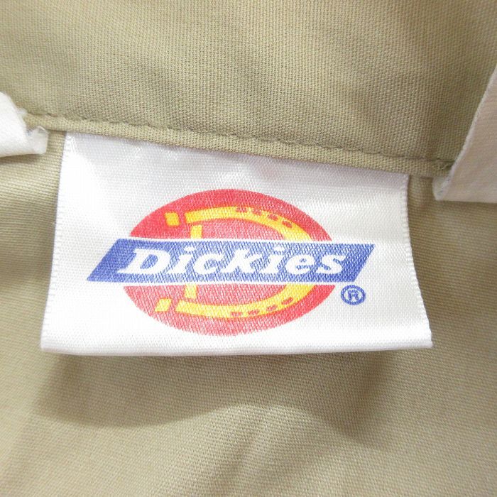 W45/古着 ディッキーズ Dickies 半袖 ワーク ツナギ メンズ 90s 大きいサイズ ベージュ カーキ 24may14 中古 オールインワン ボトムス_画像5