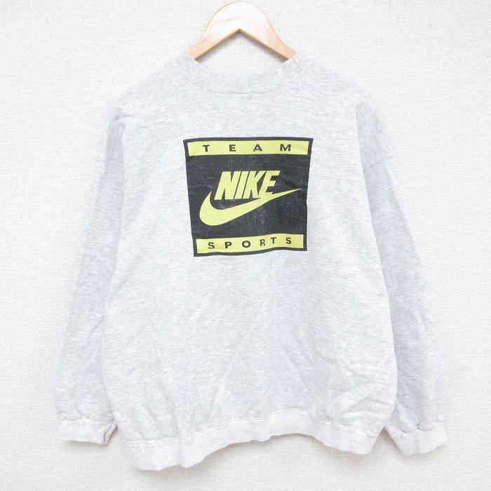 XL/古着 ナイキ NIKE 長袖 スウェット メンズ 90s コロラド バッファローズ クルーネック 薄グレー 霜降り spe 24may14 中古 スエット トレ_画像2