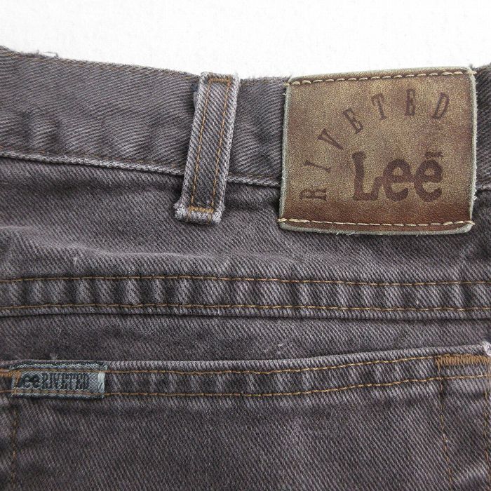 W34/古着 リー Lee ジーンズ メンズ 90s コットン 黒 ブラック デニム spe 24may14 中古 ボトムス ジーパン Gパン ロング パンツ_画像4