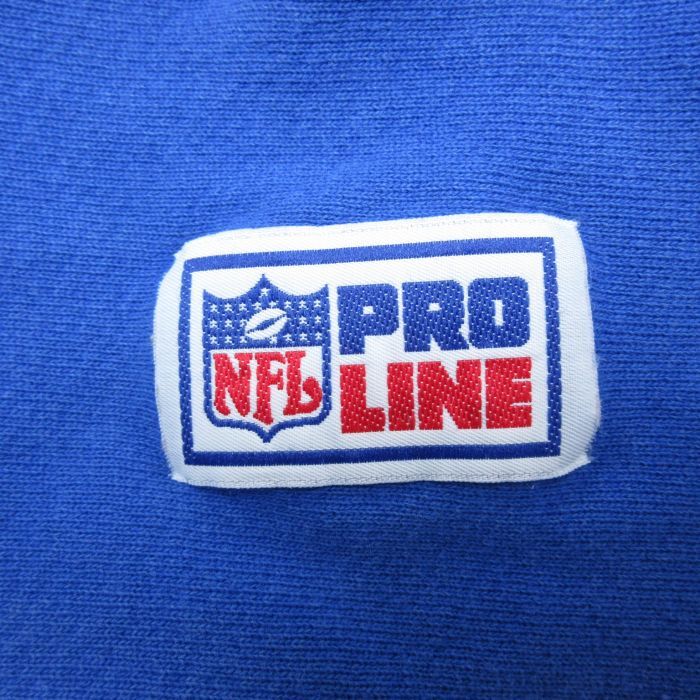 XL/古着 長袖 スウェット パーカー メンズ 00s NFL ニューイングランドペイトリオッツ 刺繍 大きいサイズ クルーネック 青 ブルー アメフト_画像4