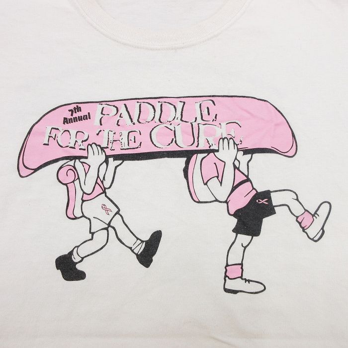 L/古着 半袖 ビンテージ Tシャツ メンズ 00s PADDLE オール コットン クルーネック 白 ホワイト 24may14 中古_画像3