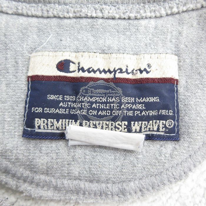 XL/古着 長袖 チャンピオン Champion リバースウィーブ メンズ 00s 無地 クルーネック グレー 霜降り 24may14 中古 スウェット スエット ト_画像2