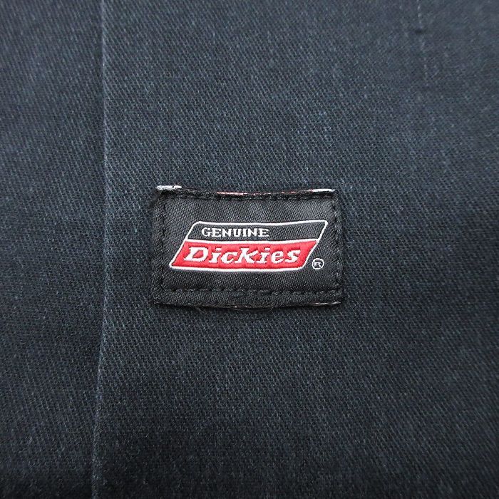 XL/古着 ディッキーズ Dickies 半袖 ワーク シャツ メンズ 大きいサイズ ロング丈 黒他 ブラック 24may15 中古 トップス_画像5