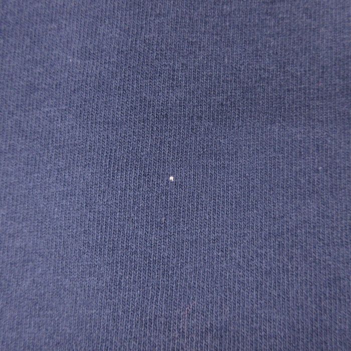 XL/古着 ラルフローレン 長袖 ビンテージ ブランド Tシャツ メンズ 90s ワンポイントロゴ 大きいサイズ コットン ヘンリーネック 紺 ネイビ_画像4