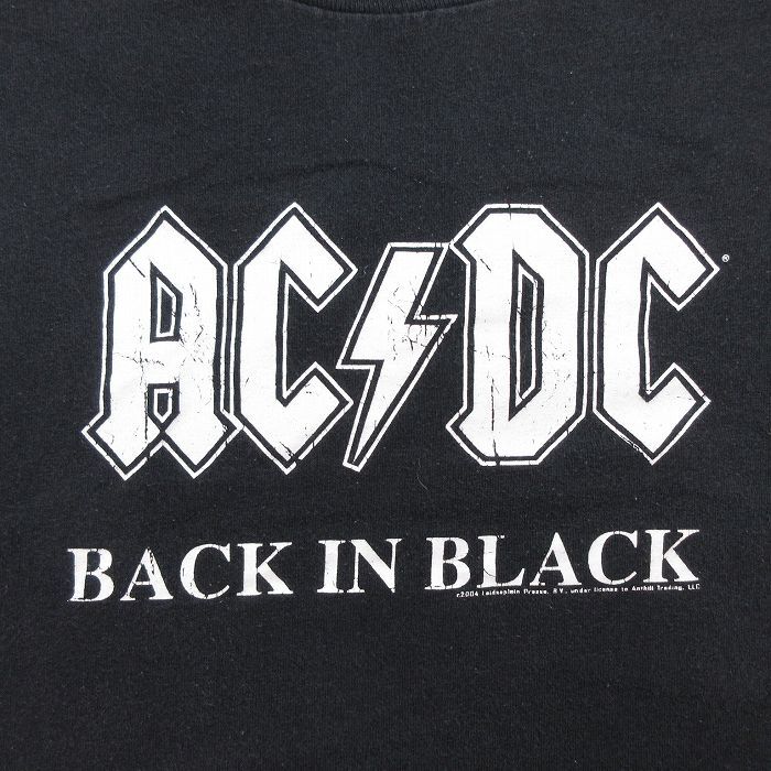 XL/古着 半袖 ビンテージ ロック バンド Tシャツ メンズ 00s AC/DC コットン クルーネック 黒 ブラック 24may15 中古_画像2