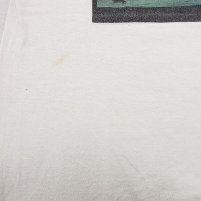 XL/古着 半袖 ビンテージ Tシャツ メンズ 90s カモ クルーネック 白 ホワイト spe 24may15 中古_画像5