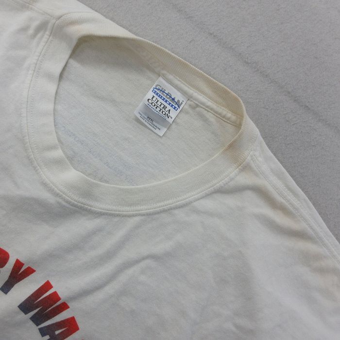 XL/古着 半袖 ビンテージ Tシャツ メンズ 00s MEMORY WALK 星条旗 企業広告 大きいサイズ コットン クルーネック 白 ホワイト 24may15 中古_画像6