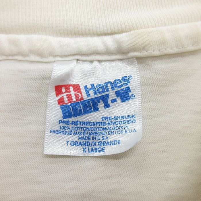 XL/古着 ヘインズ 半袖 ビンテージ Tシャツ メンズ 90s サボテン コットン クルーネック 白系 ホワイト spe 24may16 中古_画像5