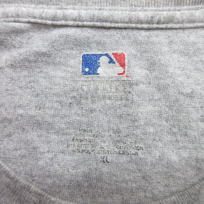 XL/古着 半袖 ビンテージ Tシャツ メンズ 00s MLB アリゾナダイヤモンドバックス 大きいサイズ クルーネック グレー 霜降り メジャーリーグ_画像4