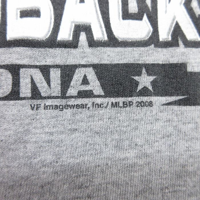 XL/古着 半袖 ビンテージ Tシャツ メンズ 00s MLB アリゾナダイヤモンドバックス 大きいサイズ クルーネック グレー 霜降り メジャーリーグ_画像3