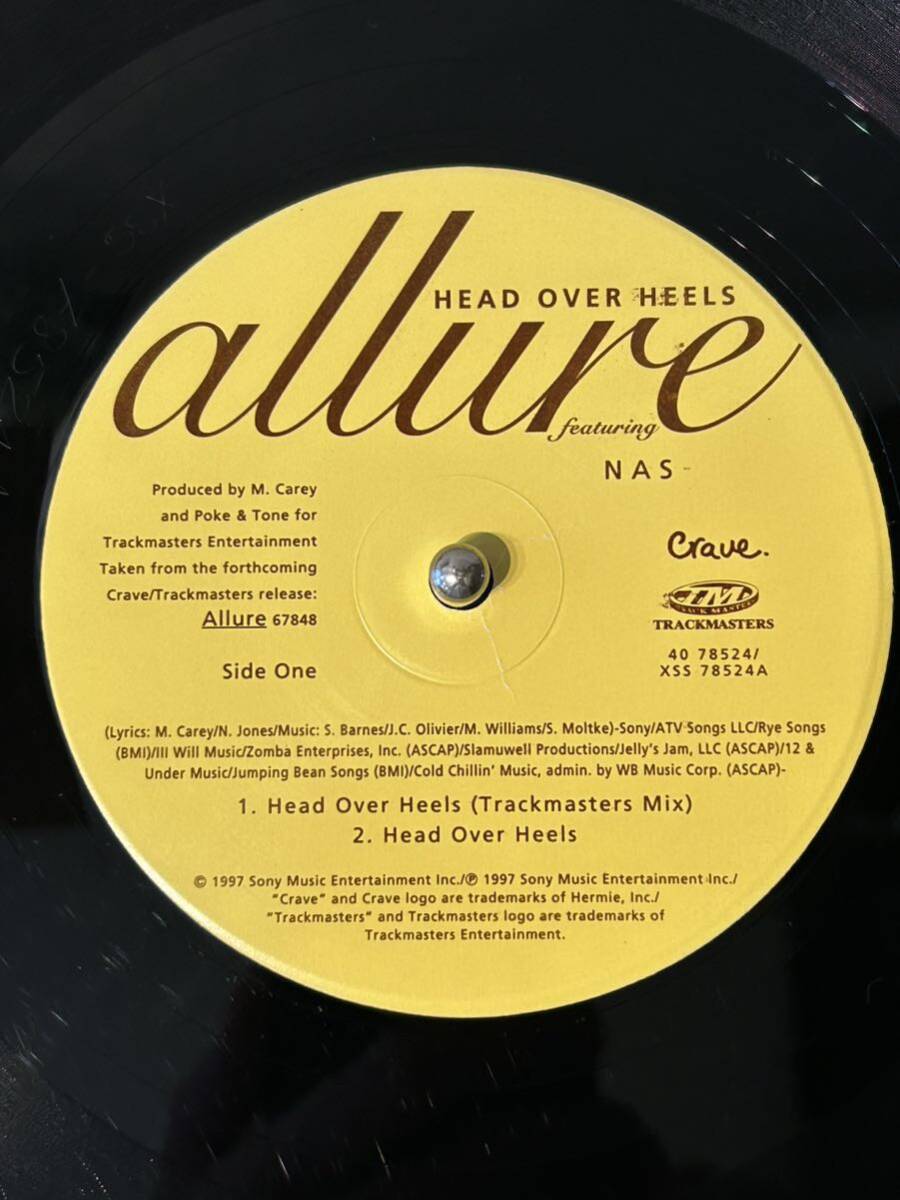 allure feat. NAS / HEAD OVER HEELS (12') 90's R&B アルーア　ナズ　シュリンク_画像3