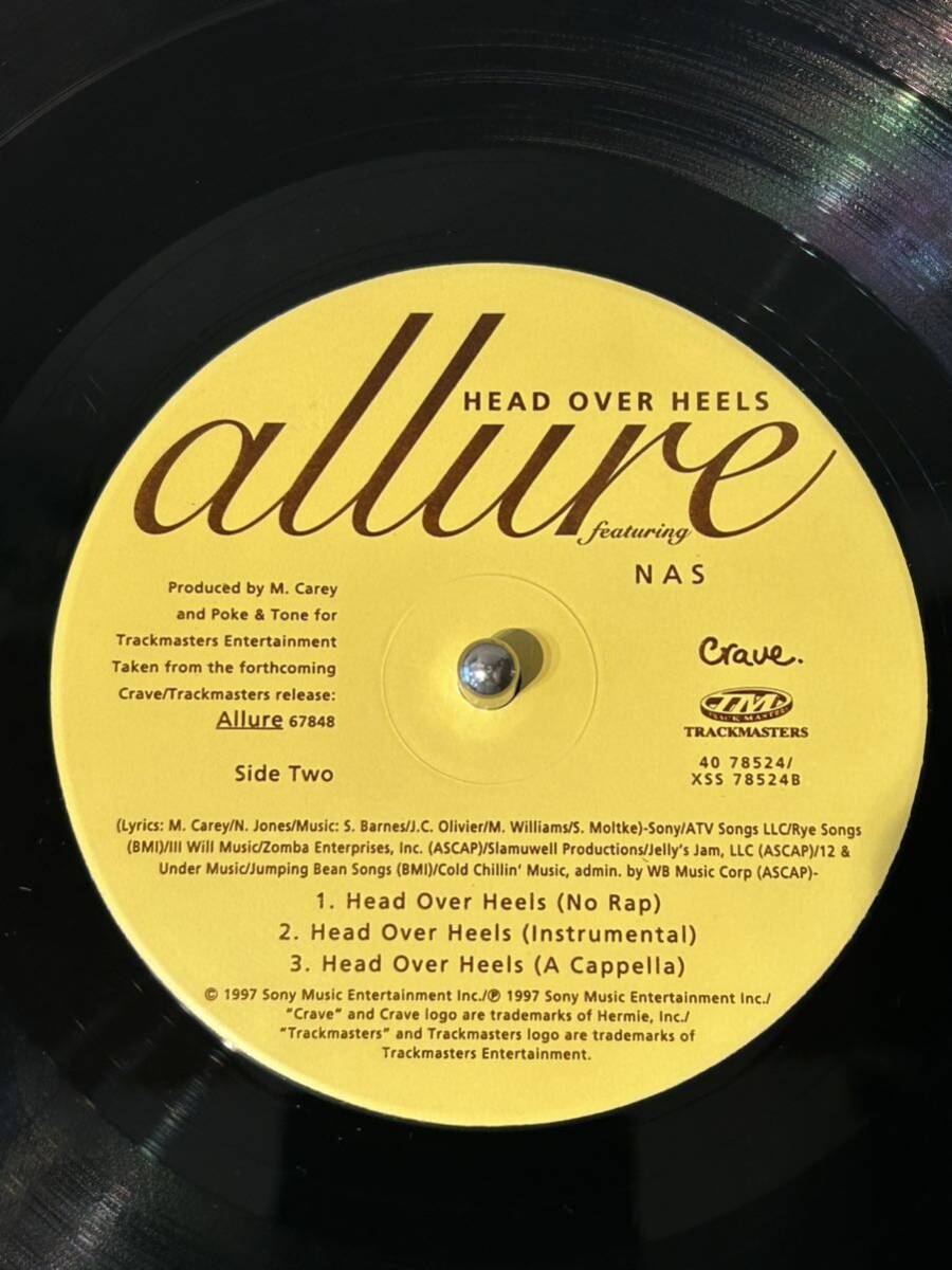 allure feat. NAS / HEAD OVER HEELS (12') 90's R&B アルーア　ナズ　シュリンク_画像4