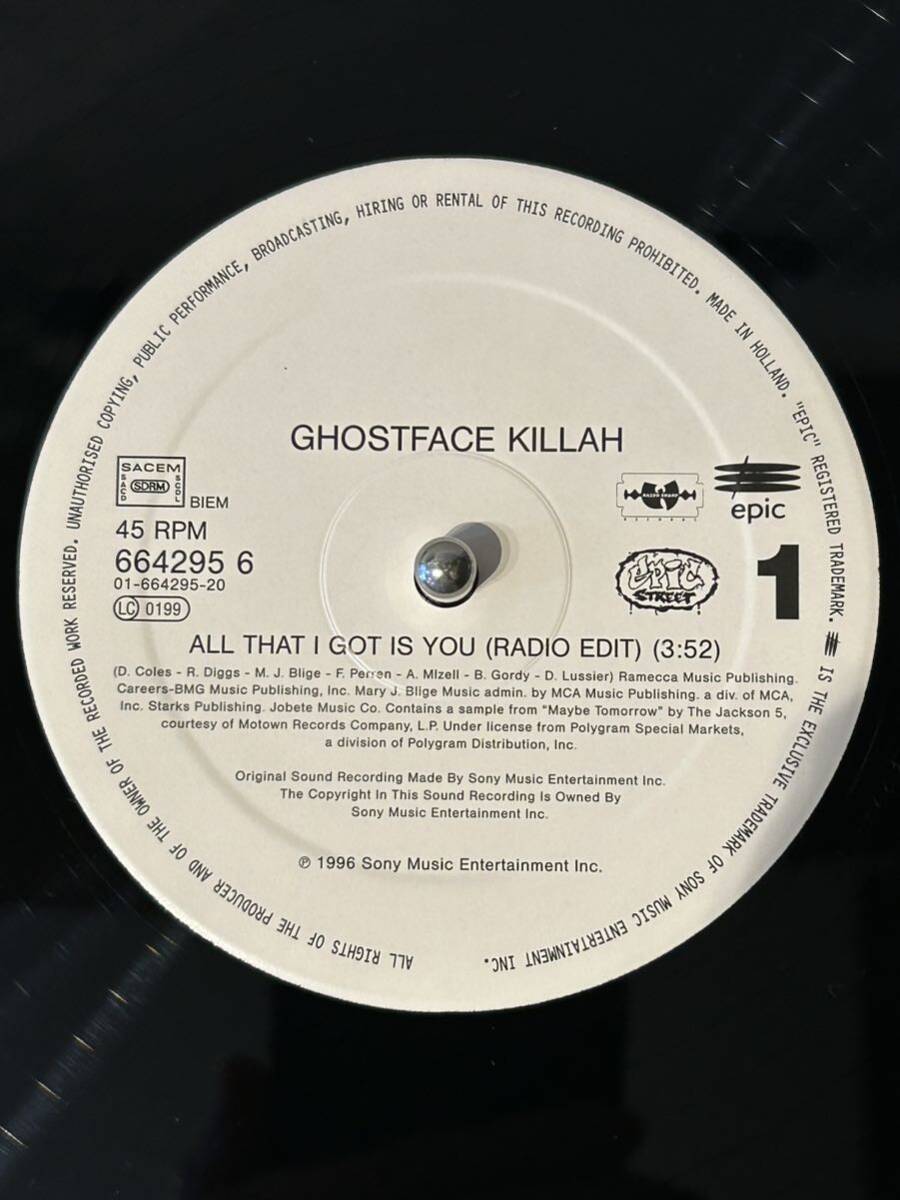 Ghostface Killah / ALL THAT I GOT IS YOU (12') 90's HIP HOP ウータン・クラン_画像3