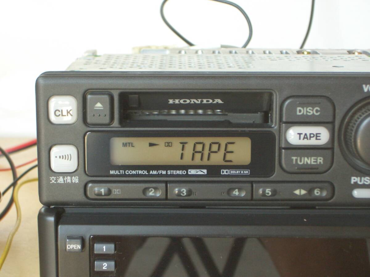  быстрое решение бесплатная доставка HONDA "Гэзэрс" ALPINE Alpine 3MD плеер Panasonic оригинальная кассетная магнитола рабочее состояние подтверждено отображать хороший б/у товар текущее состояние товар 