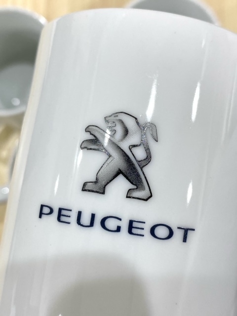 未使用 箱入り PEUGEOT プジョー マグカップ 箱付 5個セット ノベルティ 非売品 未使用 ロゴ入り コップ 保管品_画像9