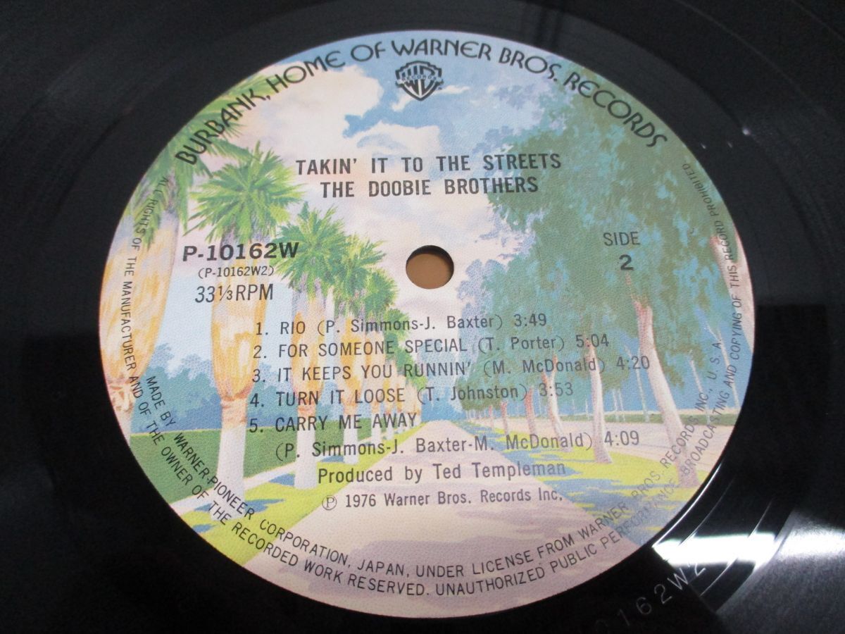 ▲01)【同梱不可・帯付き】The Doobie Brothers/Takin’ It To The Streets/ドゥービー・ブラザーズ/P-10162W/LPレコード/国内盤/ロック/A_画像3