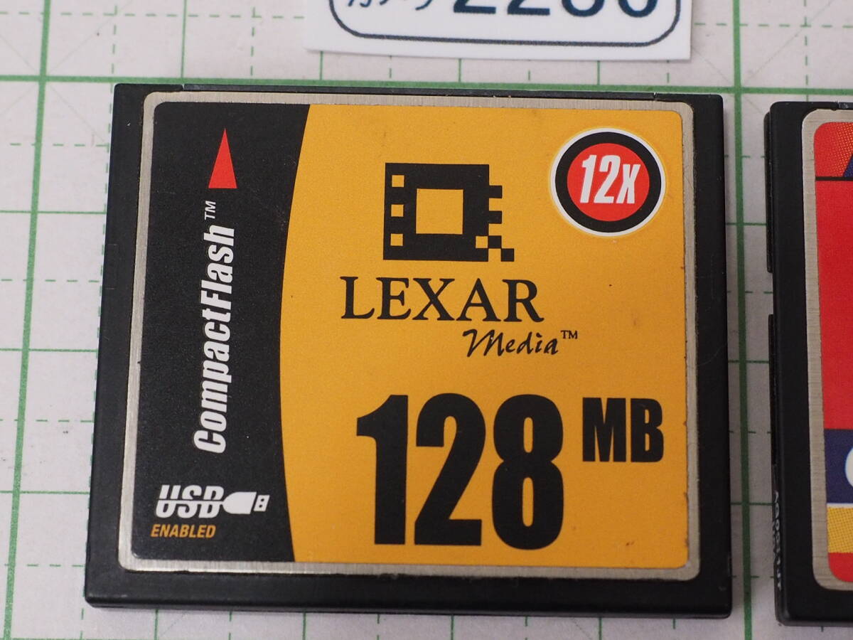 ◆カメラ2286◆ コンパクトフラッシュ（CFカード）128MBと160MB　2個セット（GBではありません） Lexar と SanDisk Used ～iiitomo～_画像2