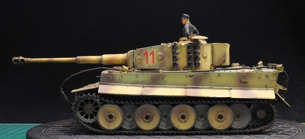 1/35 Germany army Tiger Ⅰ( middle period type )11 number car fliuru metal . obi + metal ..+ tank . figure ×1 body attaching work final product 
