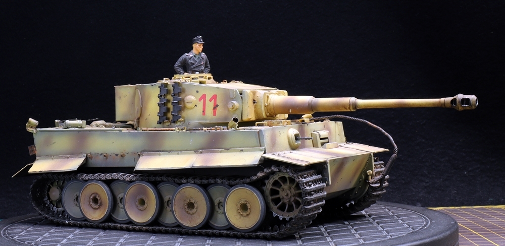 1/35 Germany army Tiger Ⅰ( middle period type )11 number car fliuru metal . obi + metal ..+ tank . figure ×1 body attaching work final product 