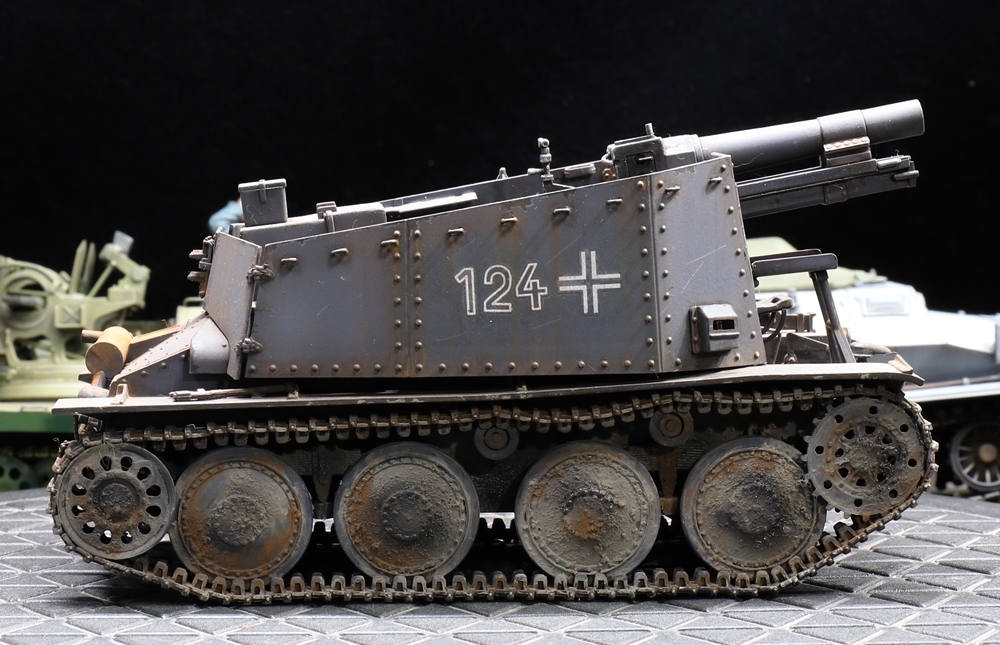 1/35 WW.II ドイツ軍 自走歩兵砲 グリレH初期型「124」 1942東部戦線 制作完成品の画像8