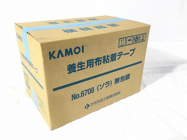 ☆未使用☆ KAMOI カモイ 養生用布粘着テープ 25mm 25m 60巻入 ソラ無包装 水色 NO.6708 カモ井加工紙株式会社 90530_画像5