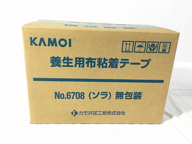 ☆未使用☆ KAMOI カモイ 養生用布粘着テープ 25mm 25m 60巻入 ソラ無包装 水色 NO.6708 カモ井加工紙株式会社 90530_画像6