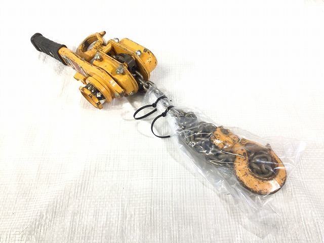 ☆中古品 2台セット☆KITO キトー レバーブロック L5型 LB016 荷重1.6t/1.6トン 揚程1.5m レバーホイスト ガッチャ 荷揚げ機 荷締め 90545_画像3