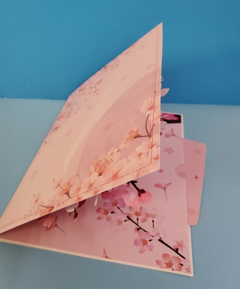 立体カード　HANAKO　飛び出すカード　桜の枝B　　多目的カード　