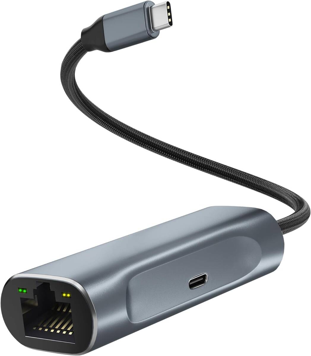 USB C LAN変換アダプター 2-IN-1有線LANアダプター