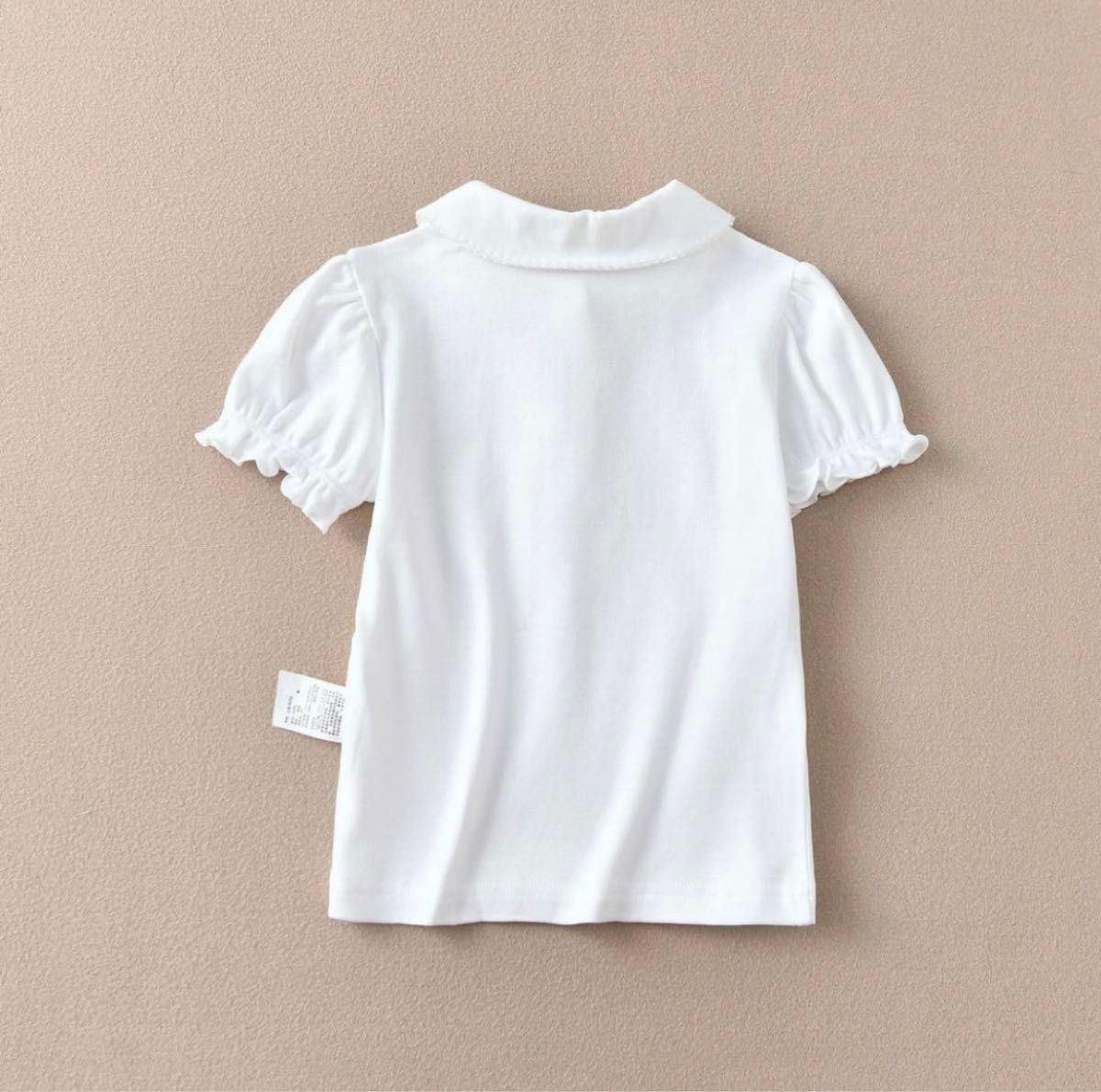 【新品】女の子　半袖　白ポロシャツ　Tシャツ　140 女の子用　綿100%