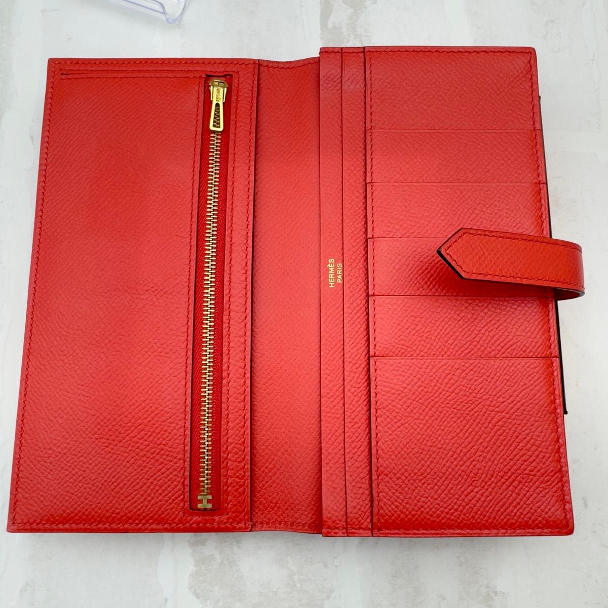 新品　エルメスベアンスフレ長財布　ローズジャイプール HERMES