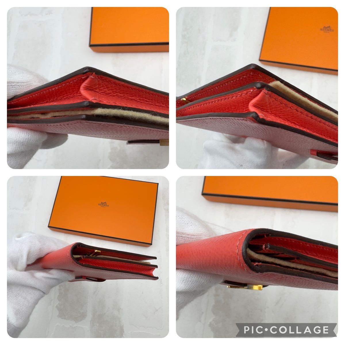 新品　エルメスベアンスフレ長財布　ローズジャイプール HERMES