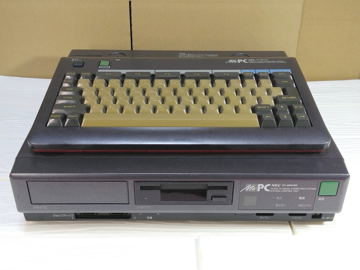 レトロPC NEC PC-6601SR メタリックブラック 本体＋キーボード Mr.PC_画像1
