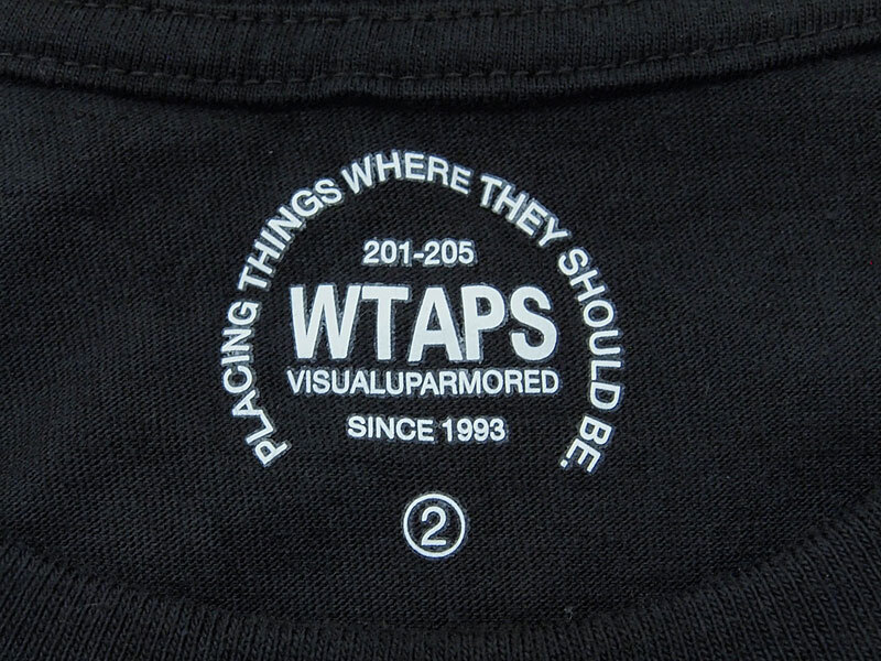 美品 WTAPS SQD TEE Tシャツ DESERT STORM ロゴ 黒 ブラック BLACK 2 M ダブルタップス 14AW Fの画像3