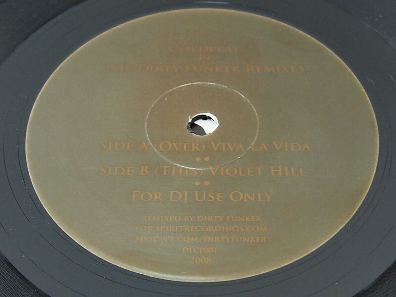 Coldplay / Viva La Vida (The Dirty Funker Remixes) 12inch レコード Spirit Recordings 2008年 F_画像2