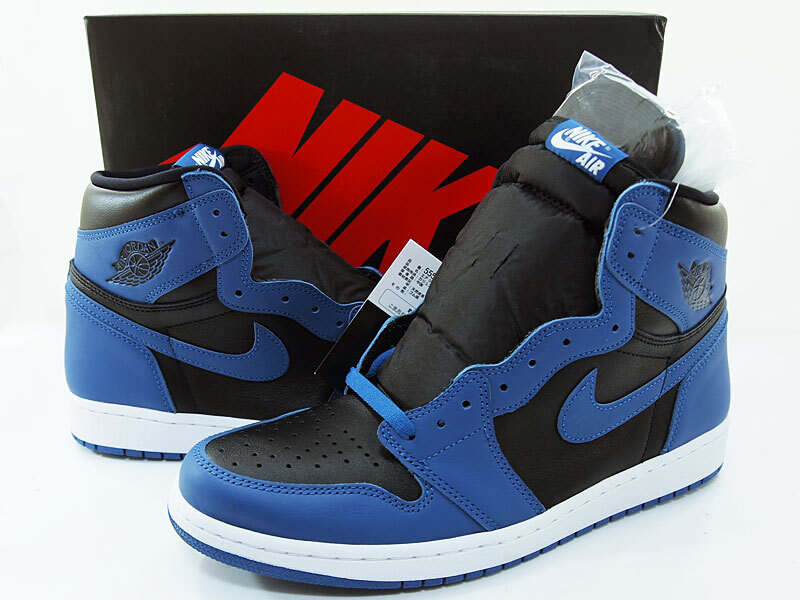 新品 30cm NIKE AIR JORDAN 1 RETRO HIGH OG DARK MARINA BLUE エアジョーダン1 レトロ AJ1 ダークマリーナブルー US12 ナイキ 555088-404_画像1