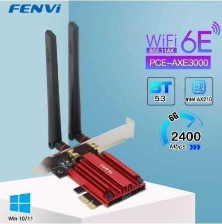 Wifi 6E/BT5.3対応 AX210内蔵 PCIe接続 無線LANキット