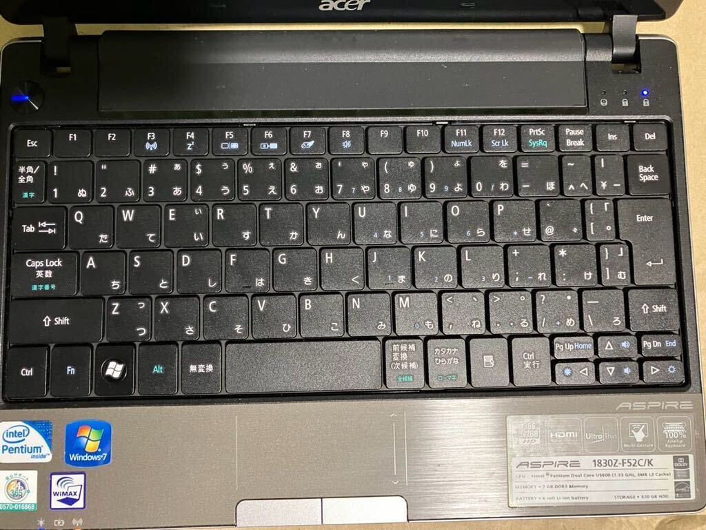 Acer Aspire 1830Z-F52C/K ジャンク扱い品_画像2