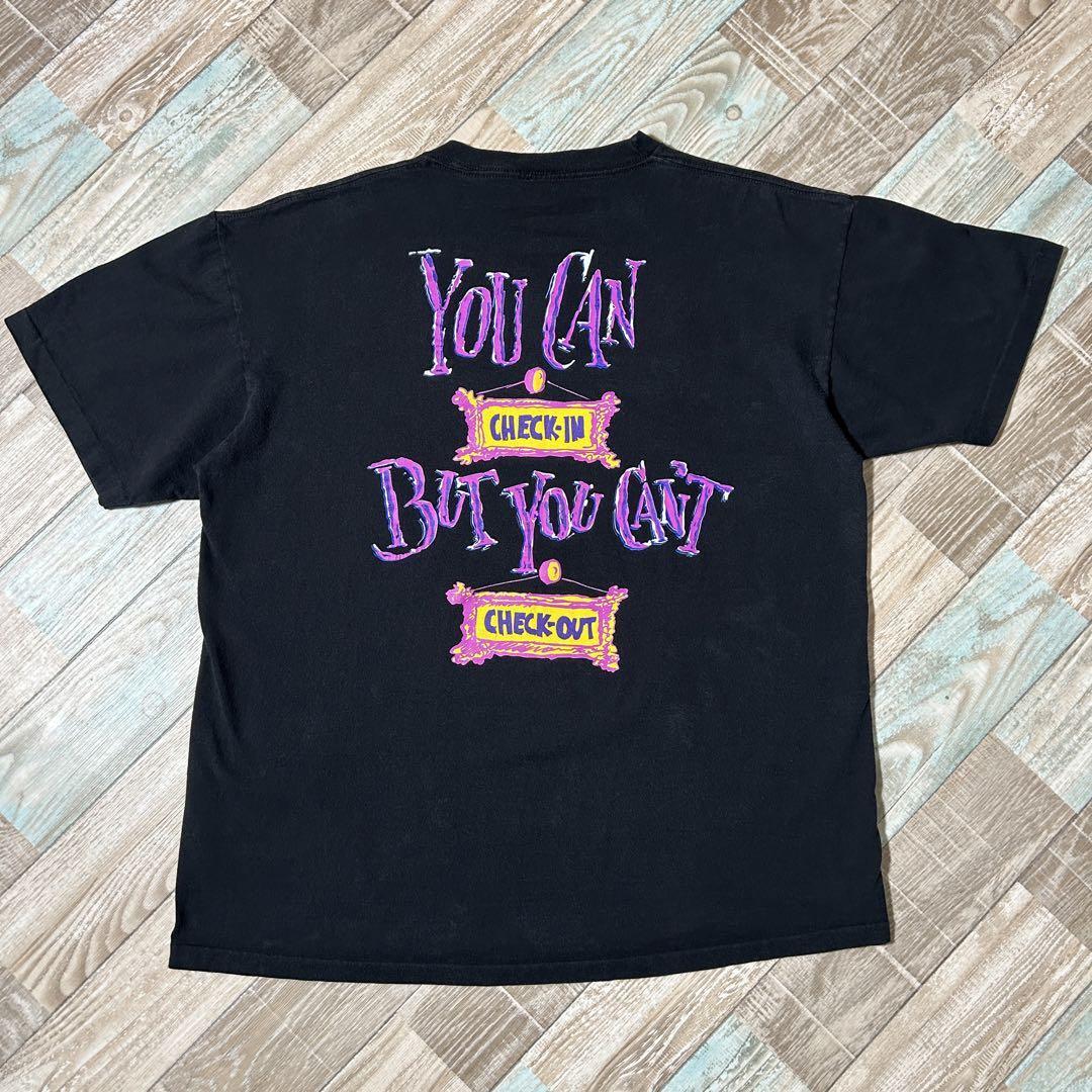 90s DISNEY ディズニー TOWER OF TERROR タワーオブテラー Tシャツ ミッキー 大判プリント 両面 雷 サンダー XL 黒 ブラック アメリカ USA_画像6