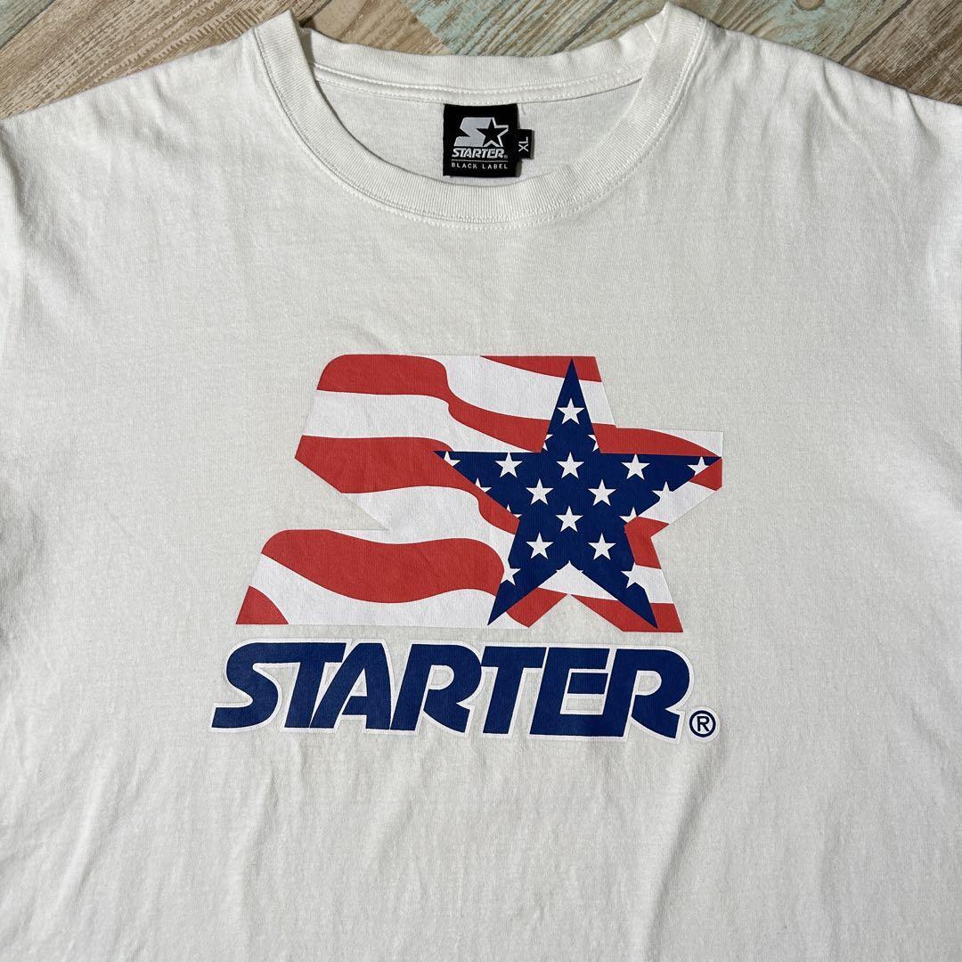 STARTER スターター Tシャツ 星条旗 アメリカ 国旗 白 XL_画像3