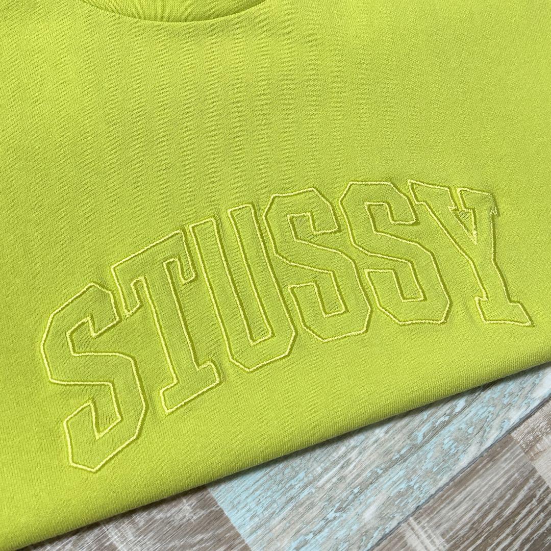 STUSSY ステューシー Tシャツ センター 刺繍ロゴ ビッグシルエット L_画像4