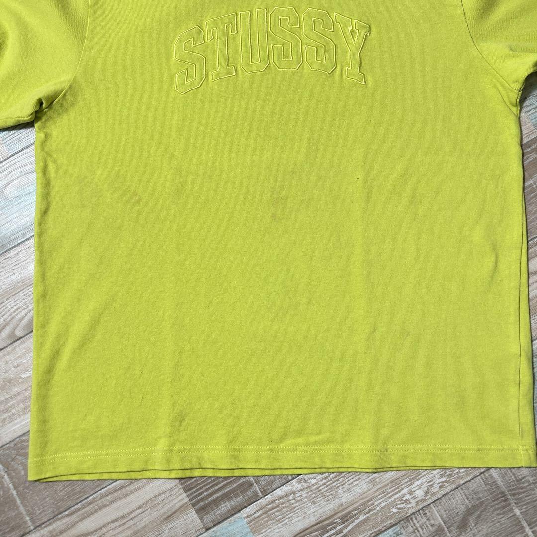 STUSSY ステューシー Tシャツ センター 刺繍ロゴ ビッグシルエット L_画像6