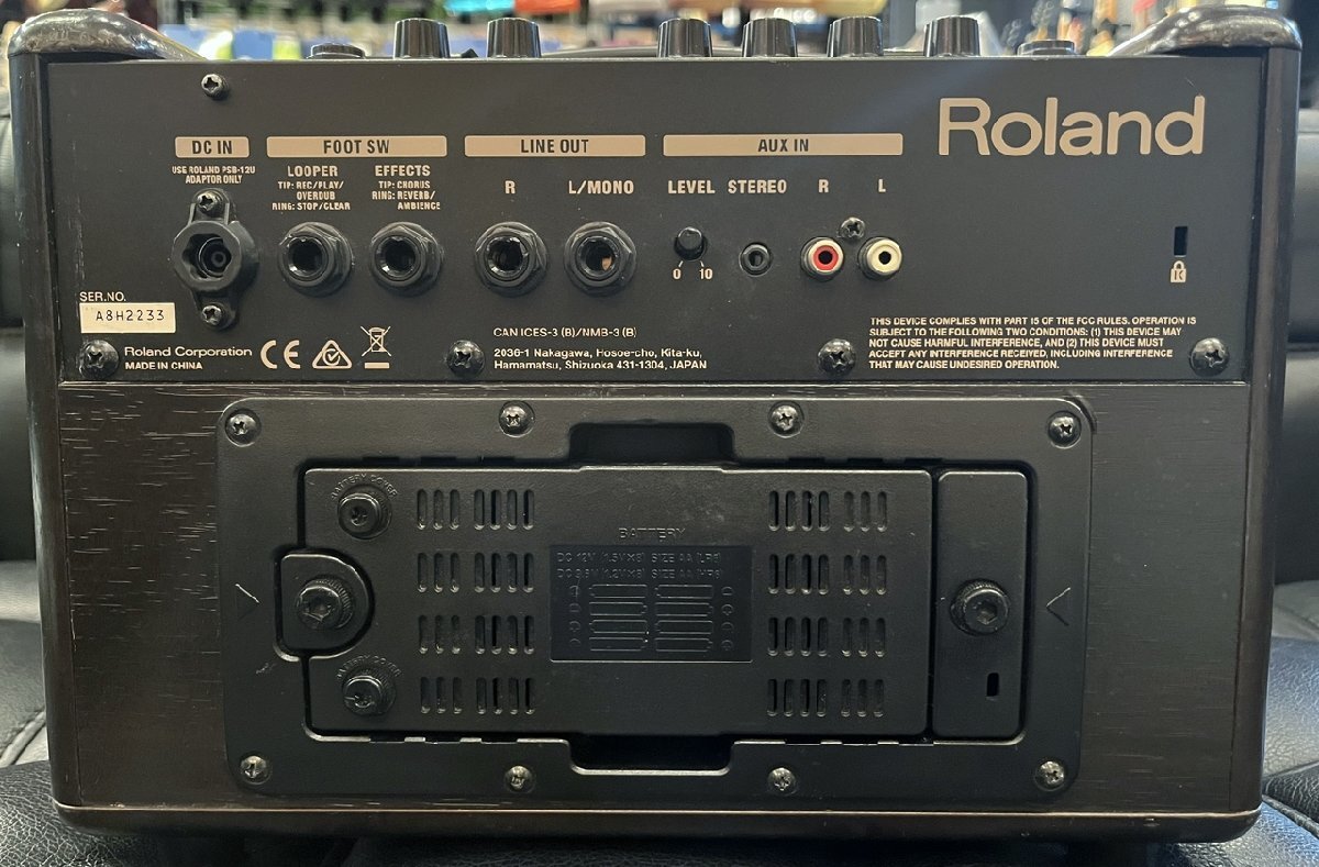 【1円】Roland ローランド AC-33-RW アコースティックギター用ステレオアンプ_画像2